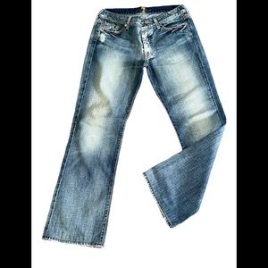 Boy Cut Jeans by 7 for all Mankind 31 x 31.5” Button Fly
